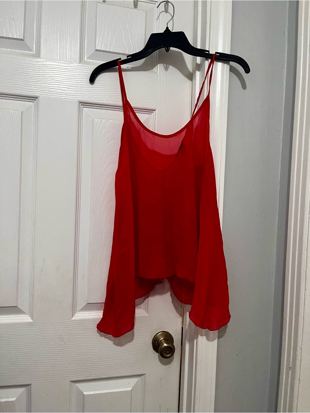 American Dream Red Layered Chiffon Camisole